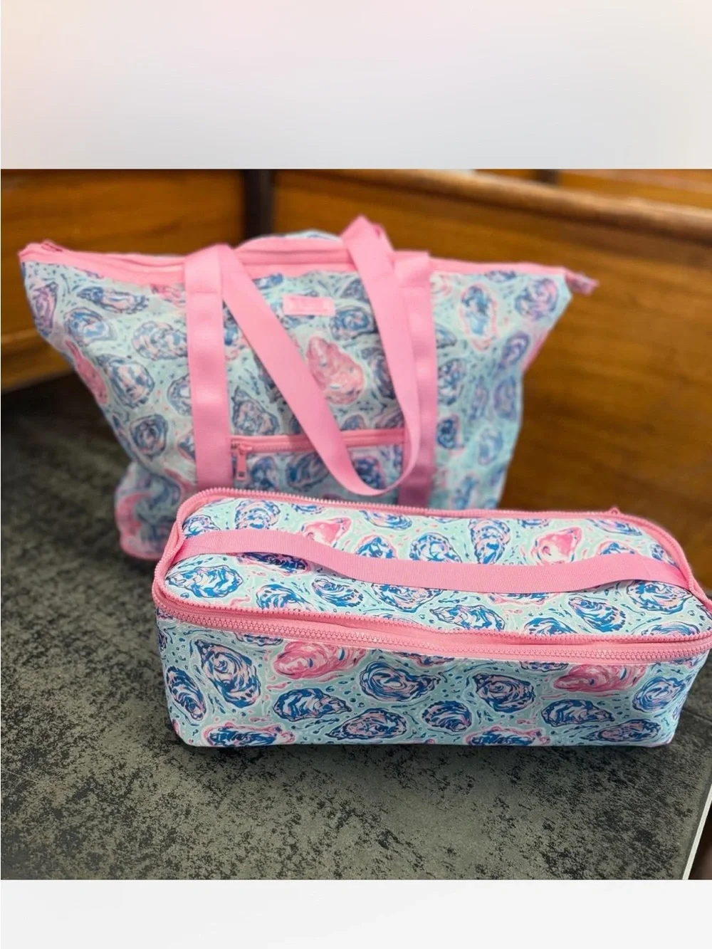 Simply southern mesh tote with removable cooler